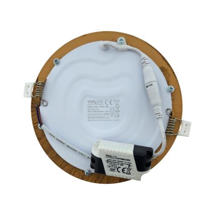 LED Vgradna svetilka CIRCLE LED/12W/230V 4200K pr. 16,7 cm rjava