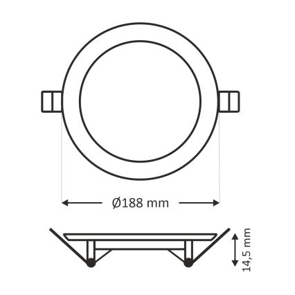 LED Vgradna svetilka CIRCLE LED/15W/230V 6500K pr. 18,8 cm bela