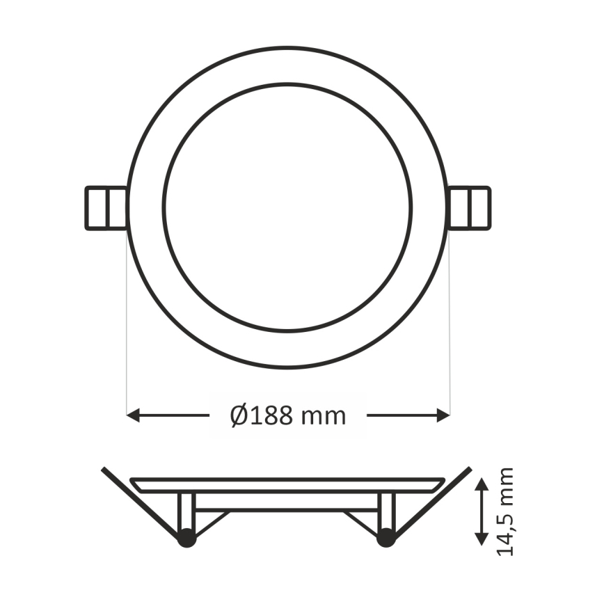 LED Vgradna svetilka CIRCLE LED/15W/230V 6500K pr. 18,8 cm bela