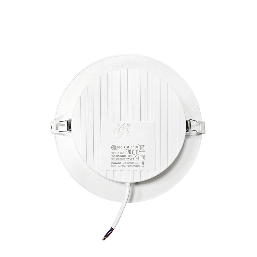 LED Vgradna svetilka CIRCLE LED/18W/230V 4000K pr. 22 cm bela