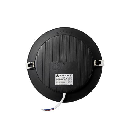 LED Vgradna svetilka CIRCLE LED/18W/230V 4000K pr. 22 cm črna