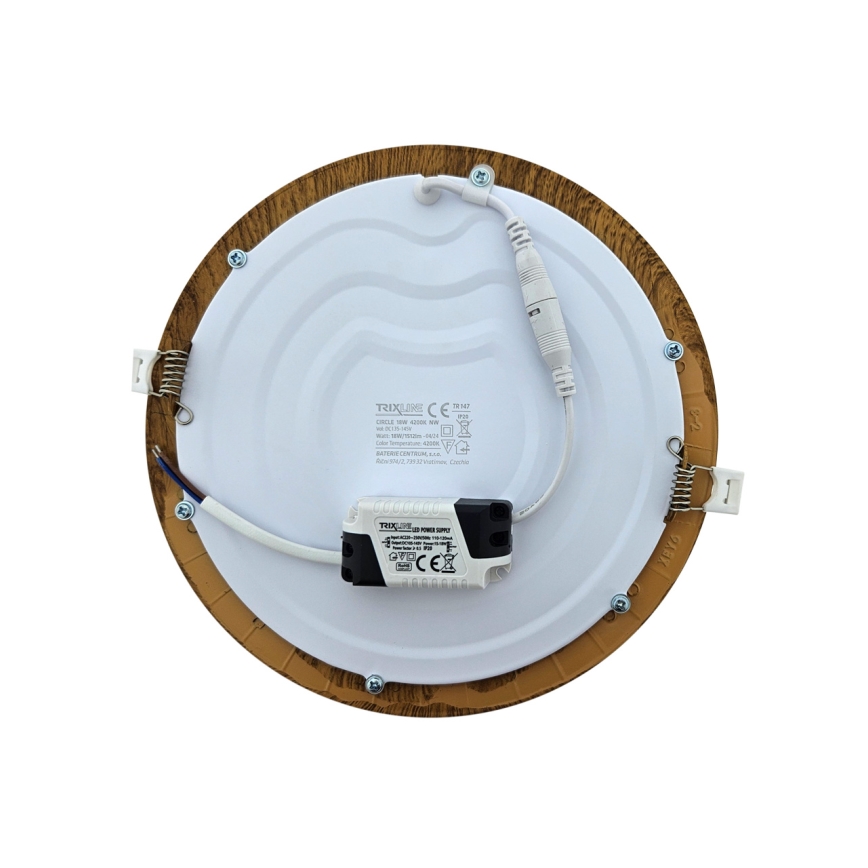 LED Vgradna svetilka CIRCLE LED/18W/230V 4200K pr. 22 cm rjava