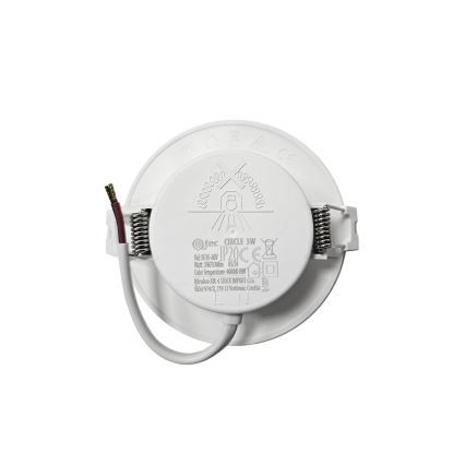 LED Vgradna svetilka CIRCLE LED/3W/230V 4000K pr. 9 cm bela