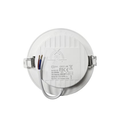 LED Vgradna svetilka CIRCLE LED/6W/230V 4000K pr. 12 cm bela