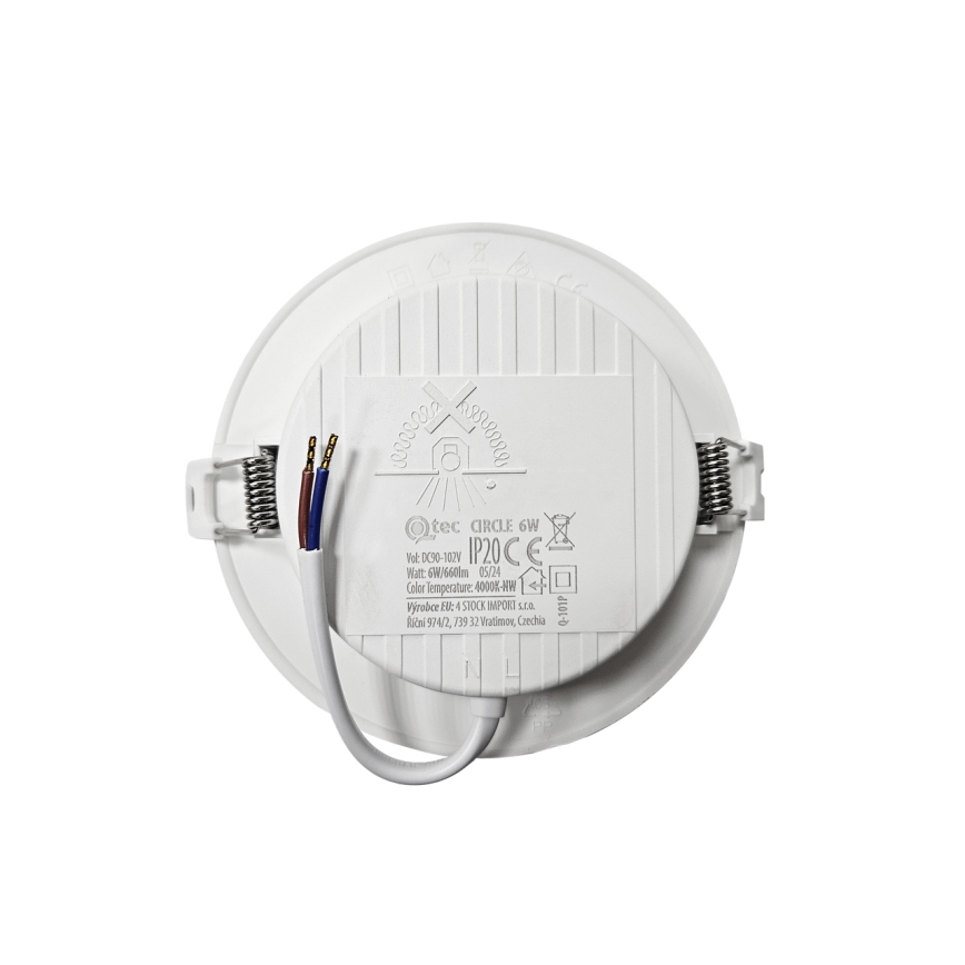 LED Vgradna svetilka CIRCLE LED/6W/230V 4000K pr. 12 cm bela