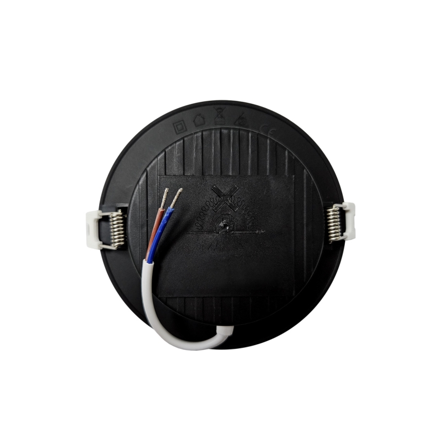 LED Vgradna svetilka CIRCLE LED/6W/230V 4000K pr. 12 cm črna