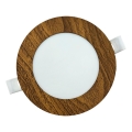 LED Vgradna svetilka CIRCLE LED/6W/230V 4200K pr. 11,8 cm rjava