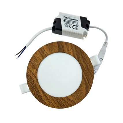 LED Vgradna svetilka CIRCLE LED/6W/230V 4200K pr. 11,8 cm rjava