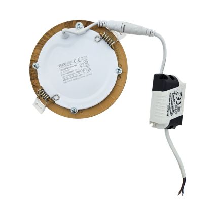 LED Vgradna svetilka CIRCLE LED/6W/230V 4200K pr. 11,8 cm rjava