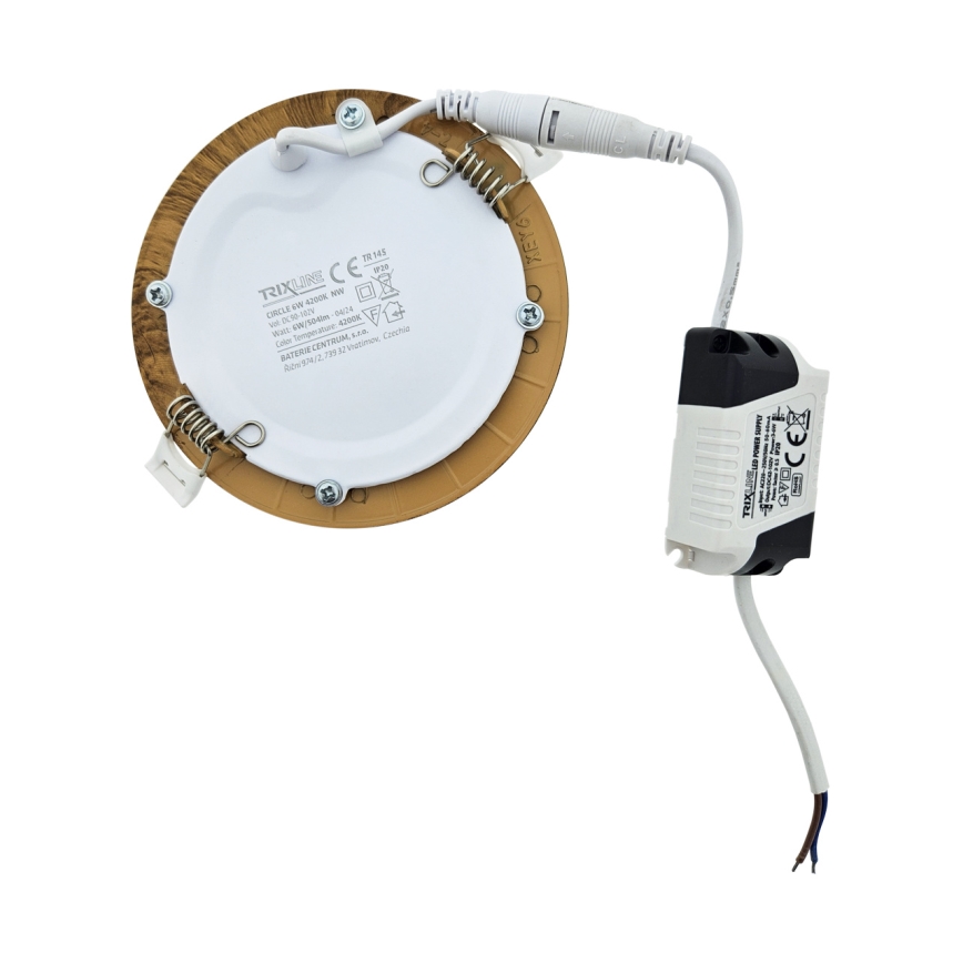 LED Vgradna svetilka CIRCLE LED/6W/230V 4200K pr. 11,8 cm rjava