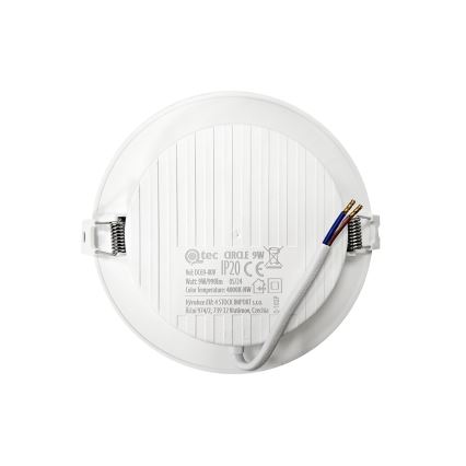 LED Vgradna svetilka CIRCLE LED/9W/230V 4000K pr. 14,5 cm bela