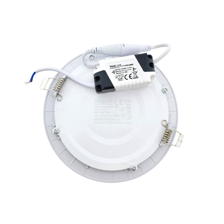 LED Vgradna svetilka CIRCLE LED/9W/230V 6500K pr. 14,5 cm bela