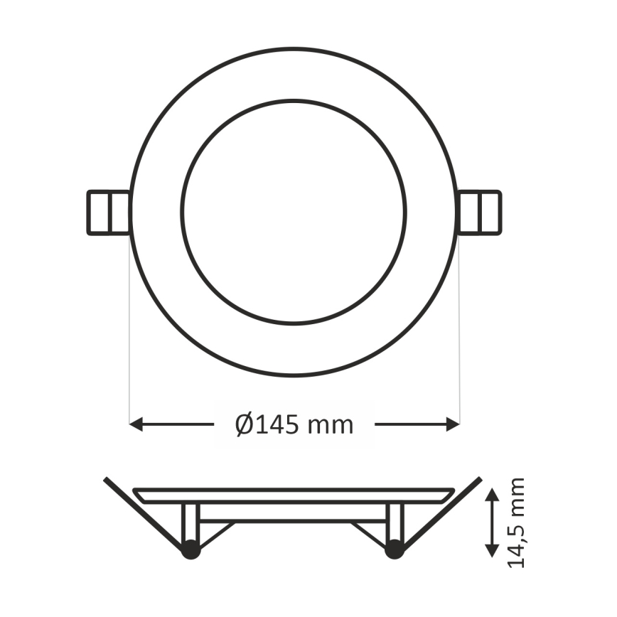 LED Vgradna svetilka CIRCLE LED/9W/230V 6500K pr. 14,5 cm bela