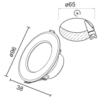 LED Vgradna svetilka DAISY NINA LED/5W/230V