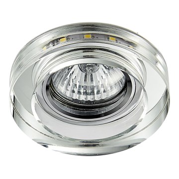 LED Vgradna svetilka ELEGANT DOUBLE LIGHT GU10/50W+LED/3W okrogla