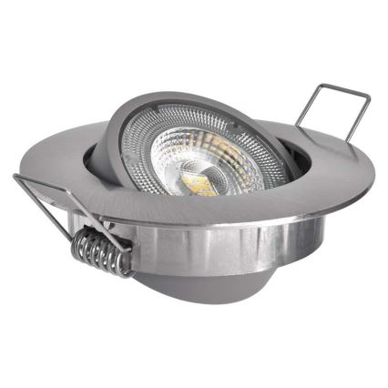 LED Vgradna svetilka LED/5W/230V 3000 K srebrna