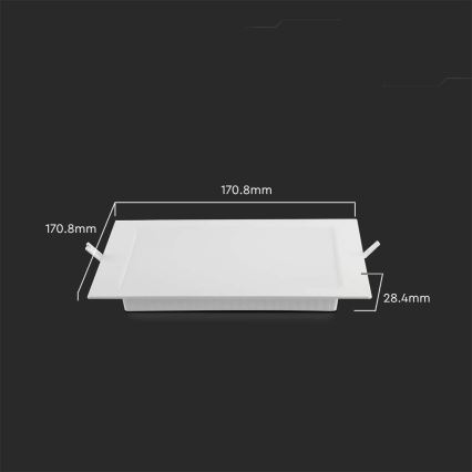 LED Vgradna svetilka LED/12W/230V 4000K