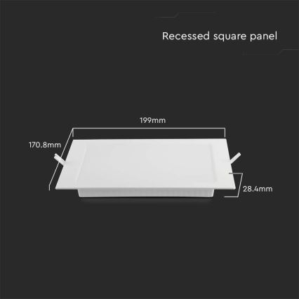 LED Vgradna svetilka LED/12W/230V 6500K