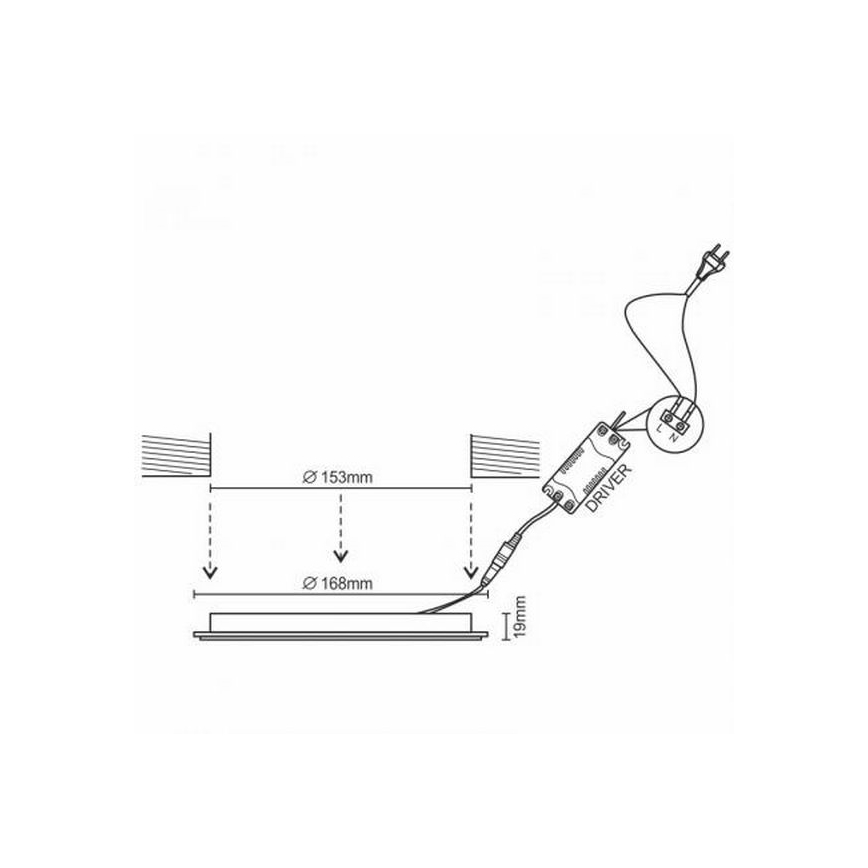 LED Vgradna svetilka LED/12W/230V