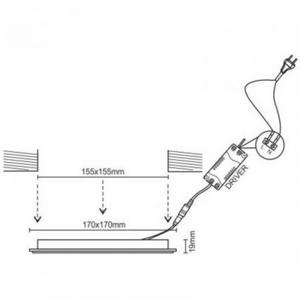 LED Vgradna svetilka LED/12W/230V