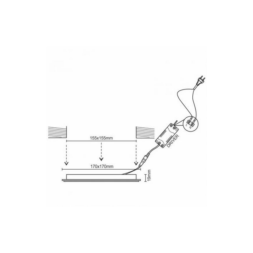 LED Vgradna svetilka LED/12W/230V