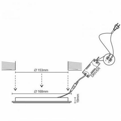 LED Vgradna svetilka LED/12W/230V