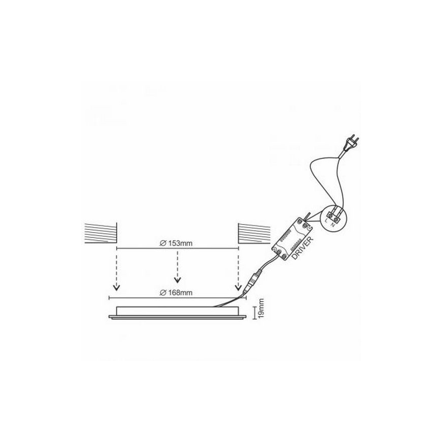 LED Vgradna svetilka LED/12W/230V