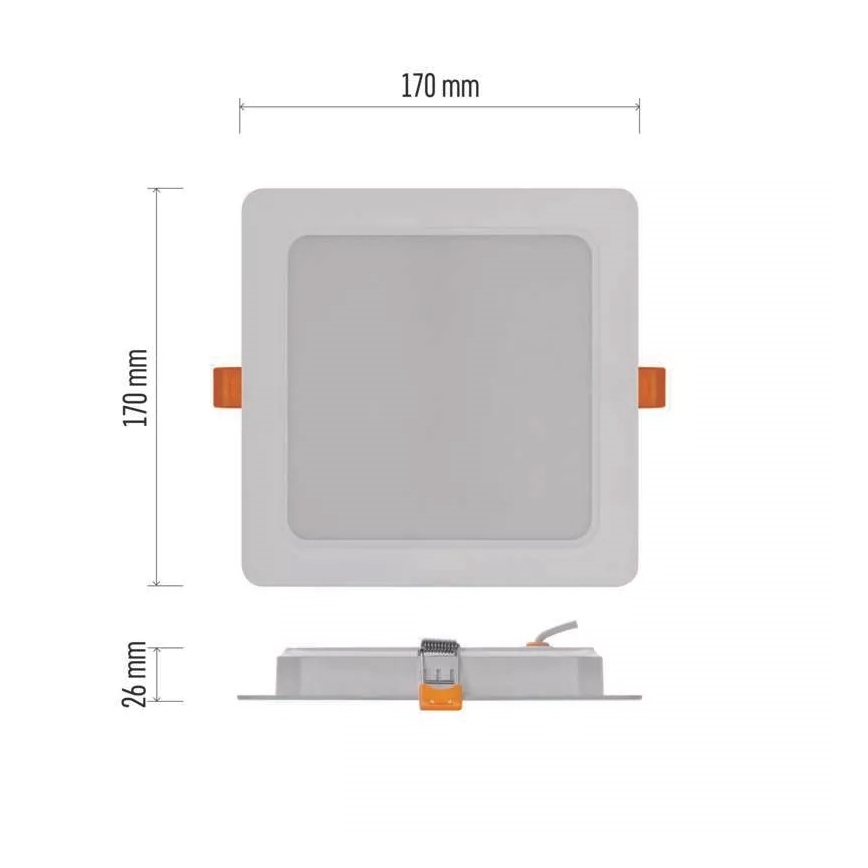 LED Vgradna svetilka LED/18W/230V 17x17 cm bela