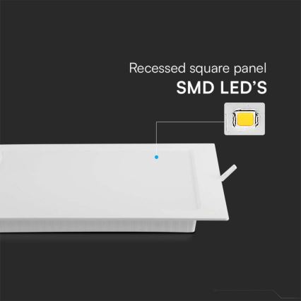 LED Vgradna svetilka LED/18W/230V 22x22 cm 4000K bela