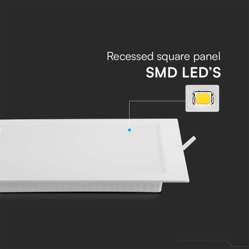 LED Vgradna svetilka LED/18W/230V 22x22 cm 4000K bela