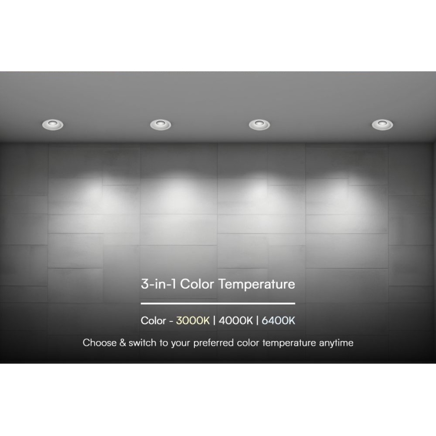 LED Vgradna svetilka LED/18W/230V 3000/4000/6400K pr. 10,6 cm bela