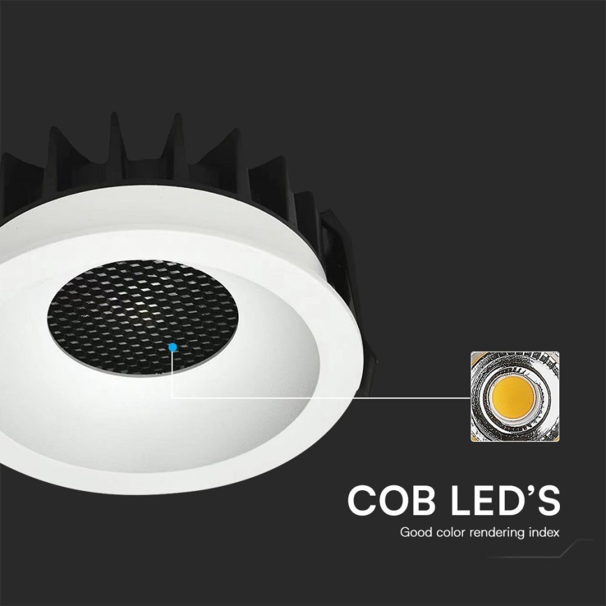 LED Vgradna svetilka LED/18W/230V 3000/4000/6400K pr. 10,6 cm bela