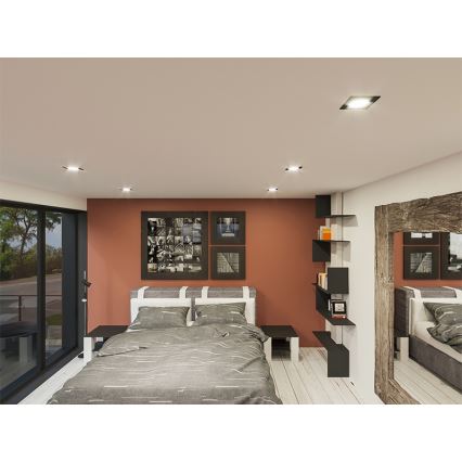 LED Vgradna svetilka LED/18W/230V 4000K 11,5x11,5 cm črna