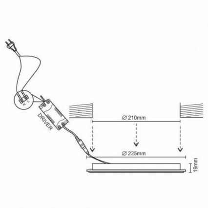 LED Vgradna svetilka LED/18W/230V 4000K