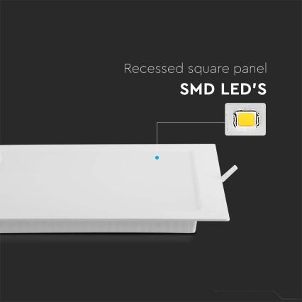 LED Vgradna svetilka LED/24W/230V 29,5x29,5 cm 6500K bela