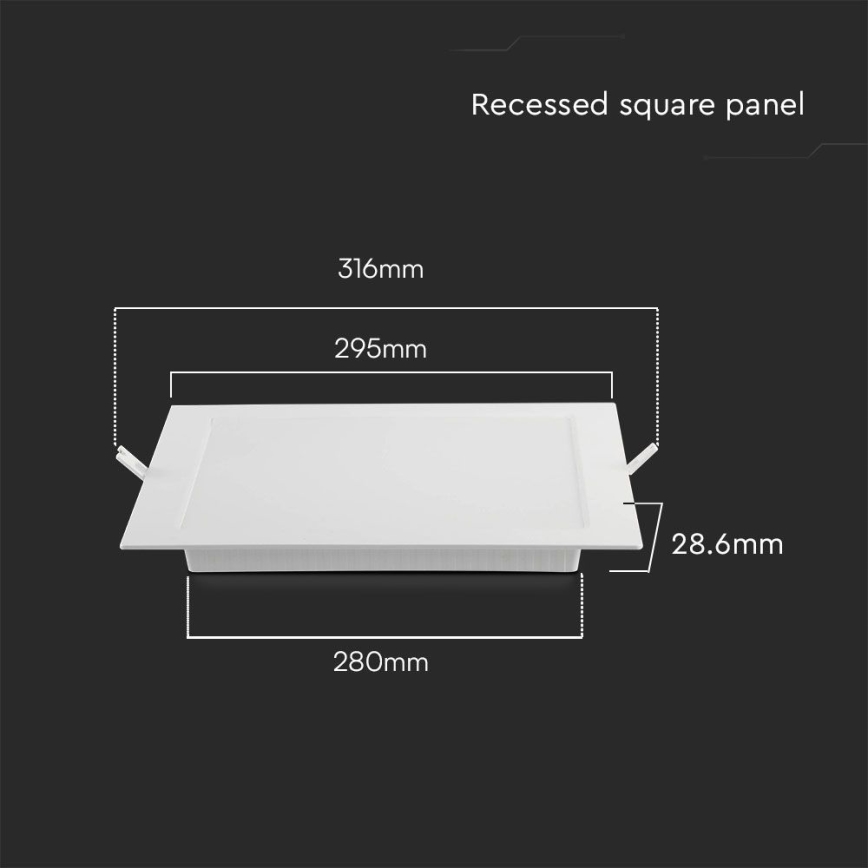 LED Vgradna svetilka LED/24W/230V 29,5x29,5 cm 6500K bela