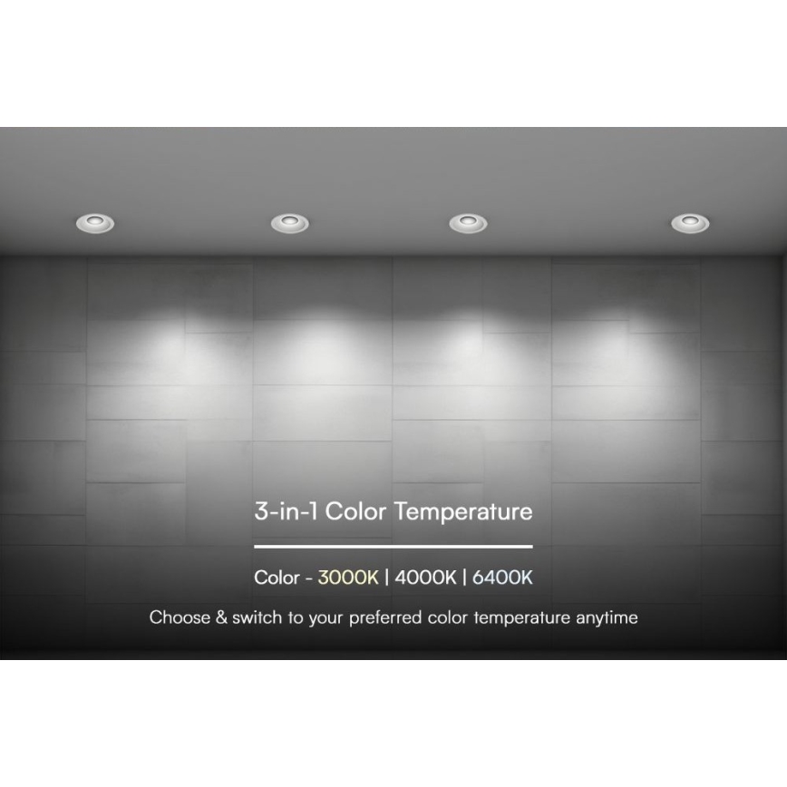 LED Vgradna svetilka LED/24W/230V 3000/4000/6400K ø 13,5 cm bela
