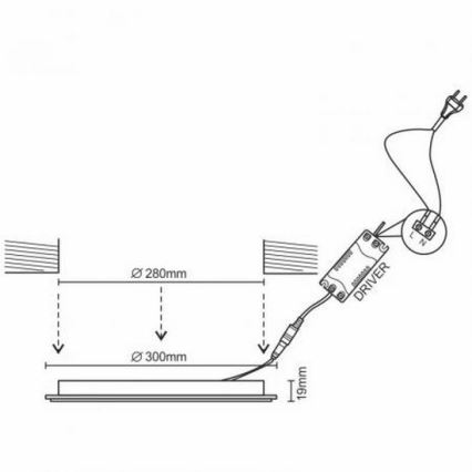 LED Vgradna svetilka LED/24W/230V