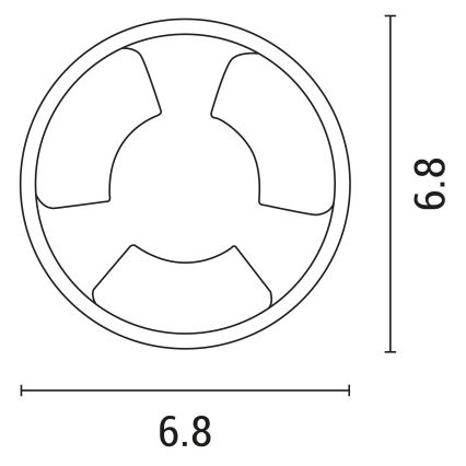 LED Vgradna svetilka LED/3W/12V IP65