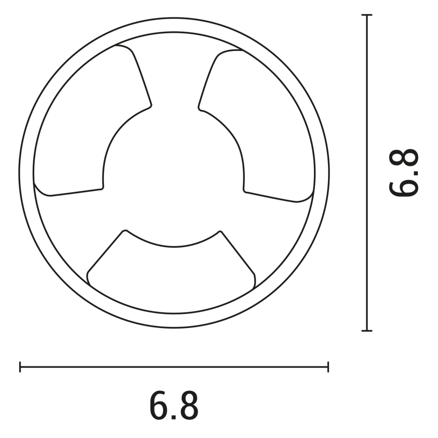 LED Vgradna svetilka LED/3W/12V IP65