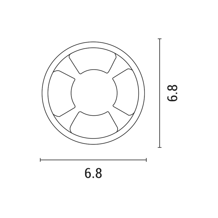 LED Vgradna svetilka LED/3W/12V IP65