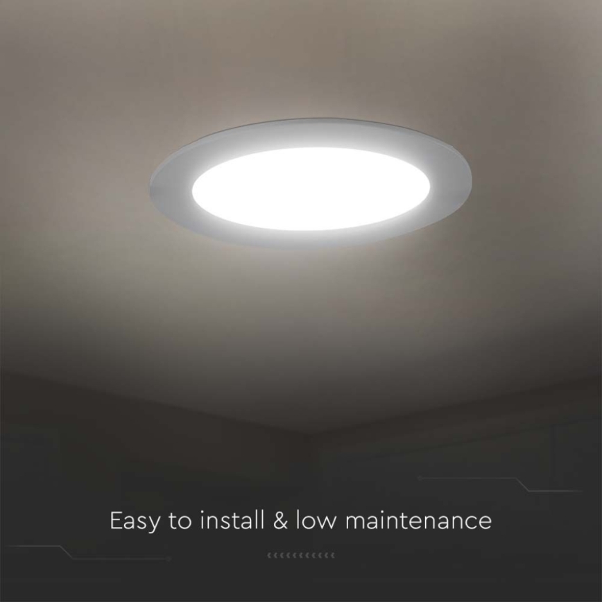 LED Vgradna svetilka LED/3W/230V pr. 9,5 cm 3000K bela