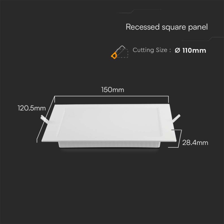 LED Vgradna svetilka LED/6W/230V 12x12 cm 4000K bela