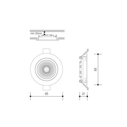 LED Vgradna svetilka LED/6W/230V 4000K pr. 8,5 cm bela