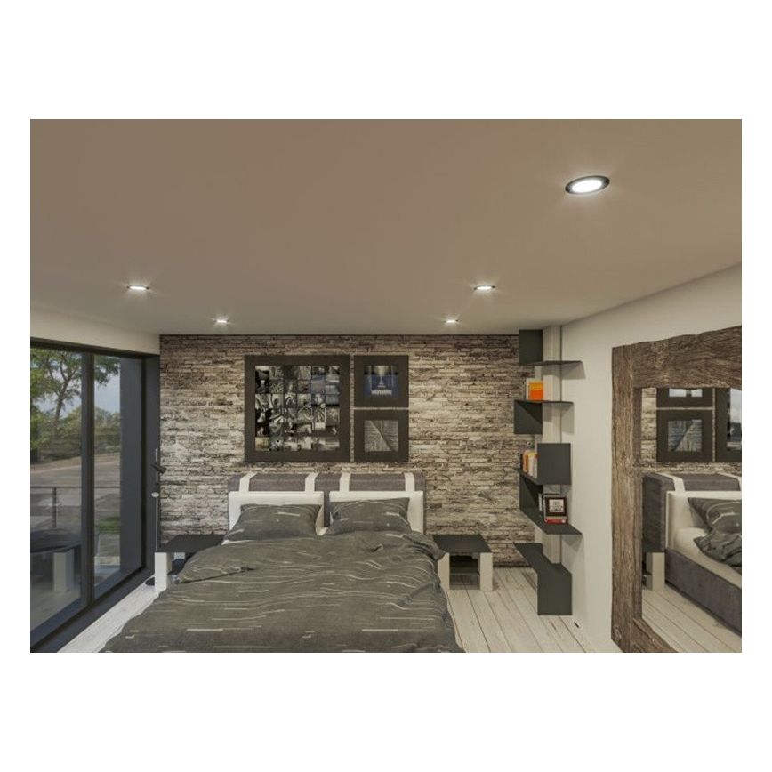 LED Vgradna svetilka LED/6W/230V 4000K pr. 8,5 cm črna