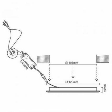 LED Vgradna svetilka LED/6W/230V