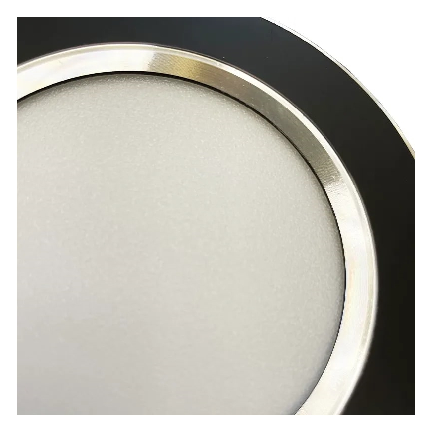 LED Vgradna svetilka LED/7,5W/230V 4000K črna/srebrna