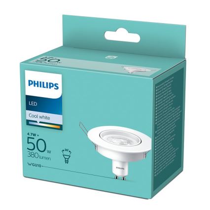 LED Vgradna svetilka Philips GU10/4,7W/230V 4000K