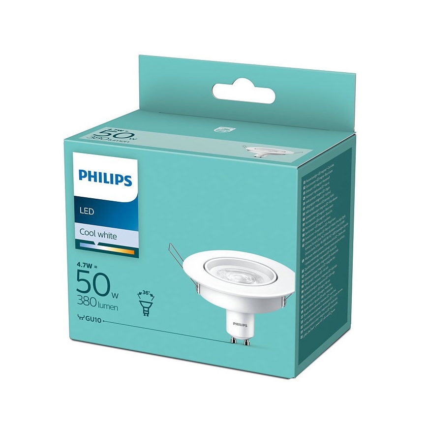 LED Vgradna svetilka Philips GU10/4,7W/230V 4000K