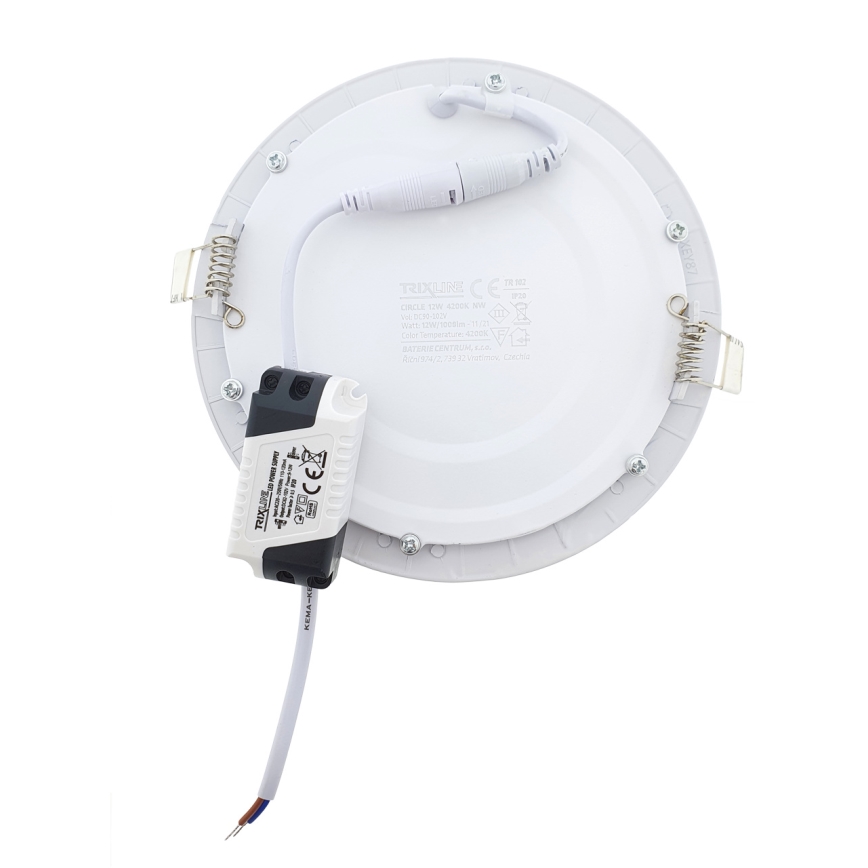 LED Vgradna svetilka ROUND LED/12W/230V 4200K